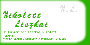 nikolett liszkai business card